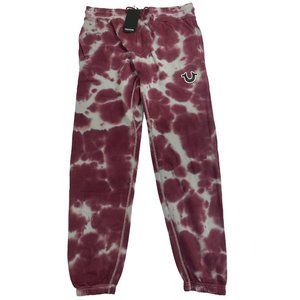True Religion Joggers Men's Tie Dye Ivy League Fleece Lined Athletic Pants New